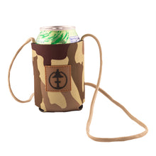 Load image into Gallery viewer, Crows Nest Coozie in Camo Neoprene by Treefort Lifestyles.