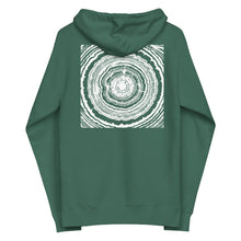 Load image into Gallery viewer, Dendro Zip Hoodie in Alpine Green (back) by Treefort Lifestyles.
