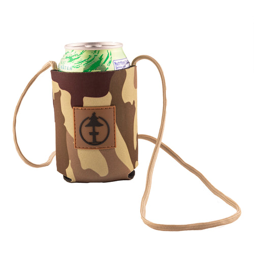 Crows Nest Coozie in Camo Neoprene by Treefort Lifestyles.