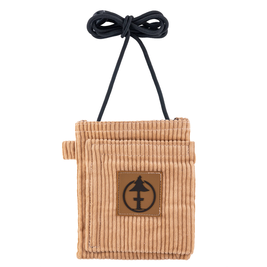 Tan Corduroy Travelers Trunk
