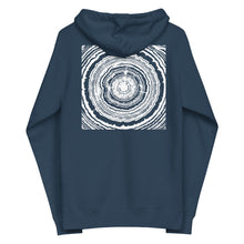 Load image into Gallery viewer, Dendro Zip Hoodie in Navy (back) by Treefort Lifestyles.