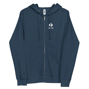 Dendro Zip Hoodie in Navy by Treefort Lifestyles.