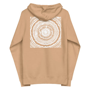 Dendro Zip Hoodie in Sandstone (back) by Treefort Lifestyles.